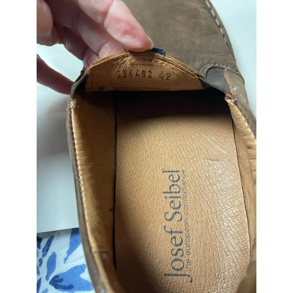 Josef Seibel | Men's Size 42 Ruben Slip-On Brown Leather Loafer